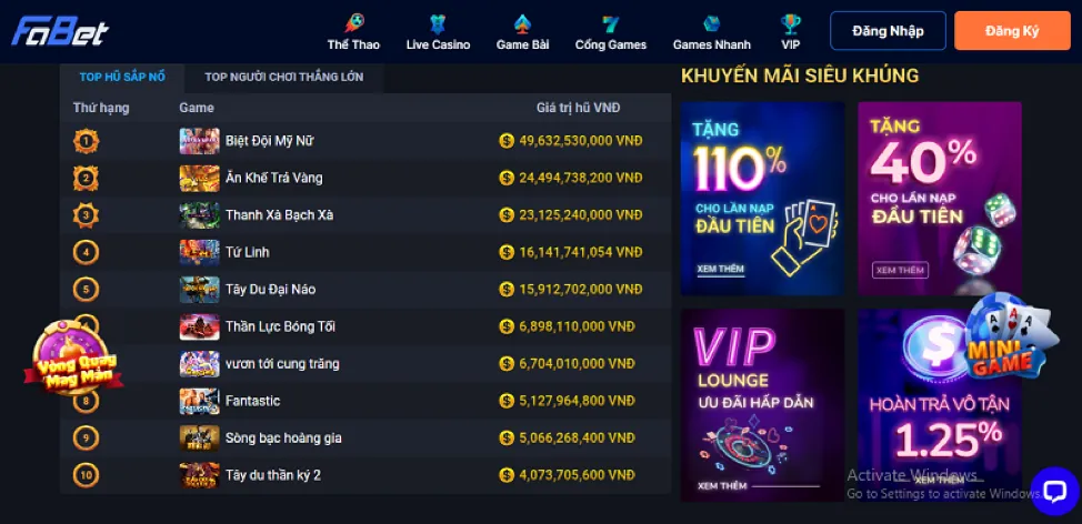 Cơ hội trúng Jackpot